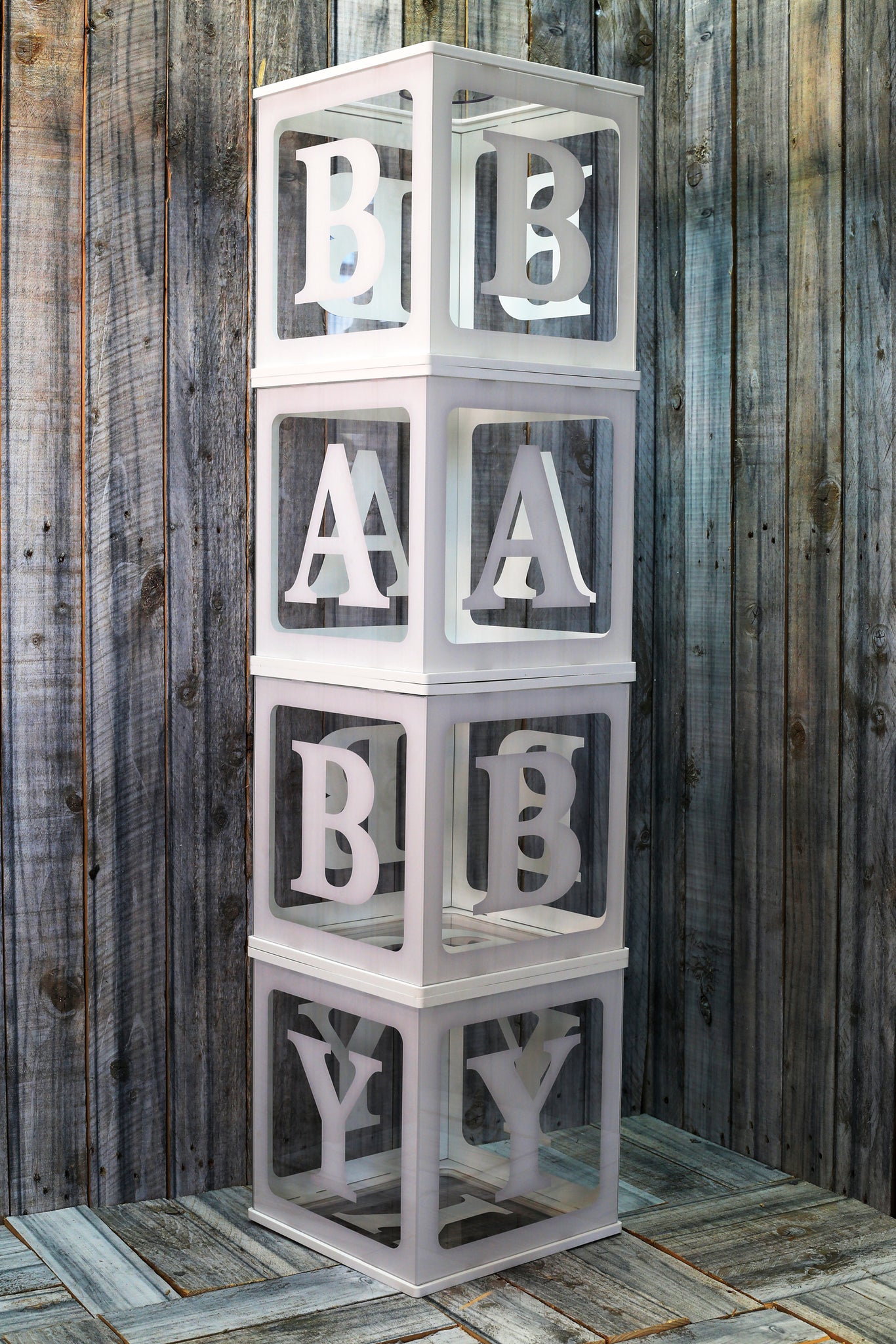 Clear Baby Blocks 4 Blocks 30cm Cubes. made from 3mm Clear Plastic. Wowcreated