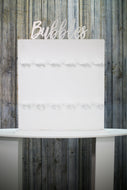 Champagne Wall, Bubbles Wall, Prosecco Wall Holds 24 Flutes Freestanding. White