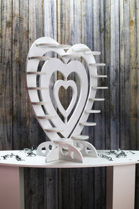 Cupcake Stand, Cupcake Wall, Ferrero Rocher Stand, White 10mm 61x62cm Waterproof Plastic. Holds 18 Cupcakes. Freestanding