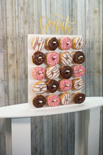 Load image into Gallery viewer, Donut Wall, Candy Cart. Various sizes available, with Acrylic Gold Sign