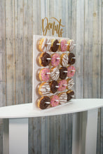 Load image into Gallery viewer, Donut Wall, Candy Cart. Various sizes available, with Acrylic Gold Sign