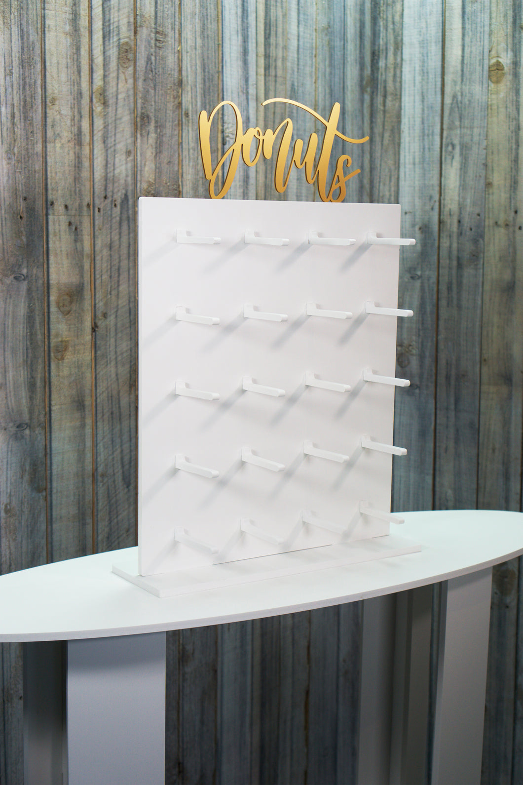 Donut Wall, Candy Cart. Various sizes available, with Acrylic Gold Sign