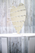 Load image into Gallery viewer, Donut Wall, Heart Design Holds 25 - 50 Donuts 61x61cm Brushed Gold Aluminium Freestanding