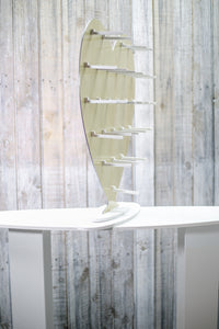 Donut Wall, Heart Design Holds 25 - 50 Donuts 61x61cm Brushed Gold Aluminium Freestanding