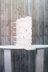 Donut Wall, Doughnut Wall  White Plastic Freestanding