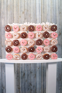 Donut Wall, Doughnut Wall  White Plastic Freestanding