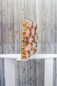 Donut Wall, Doughnut Wall, Candy Cart 73cm x 55cm Brushed Gold Aluminium Various Sizes Available Freestanding