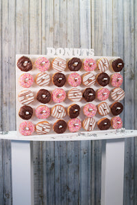 Donut Wall, Doughnut Wall  White Plastic Freestanding