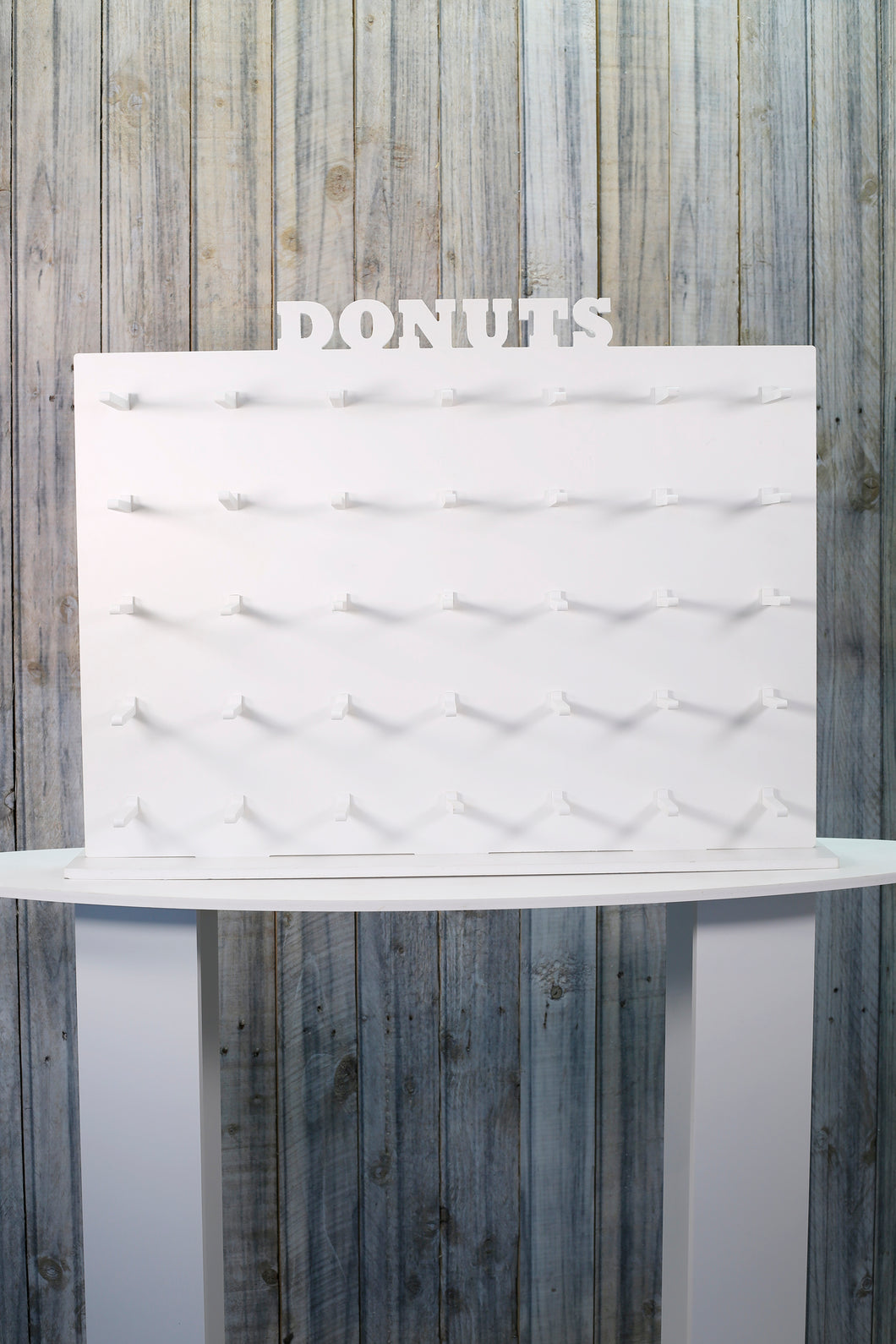 Donut Wall, Doughnut Wall  White Plastic Freestanding