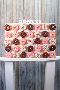 Donut Wall, Doughnut Wall  White Plastic Freestanding