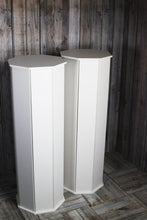 Load image into Gallery viewer, Sweet Pillar Candy Pillar Sweet Display Piller  Vertical Display Piller. 10mm White waterproof plastic Display Stand Octagon &amp; Hexagon Design