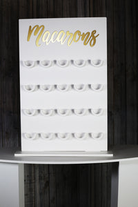 Macaron wall Macaron Display stand. Holds 20 Macarons. 42cmx65cm Holds 20 Macarons White waterproof plastic 10mm