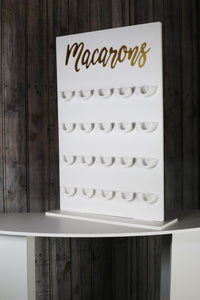 Macaron wall Macaron Display stand. Holds 20 Macarons. 42cmx65cm Holds 20 Macarons White waterproof plastic 10mm