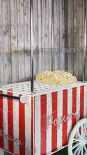 Load image into Gallery viewer, Popcorn Cart, Candy Cart Various Sizes from 220cm (7ft) tall to 105cm (3ft) Tall, with Clear acrylic Top Box to Hold Popcorn
