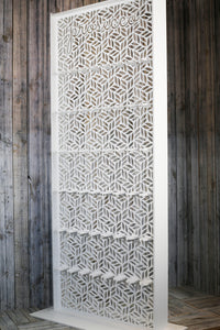 Champagne Wall, Prosecco Wall 1.9m Tall, Holds 48 Glasses. Freestanding. White Plastic. LEAF